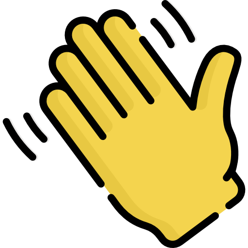 Waving hand icon